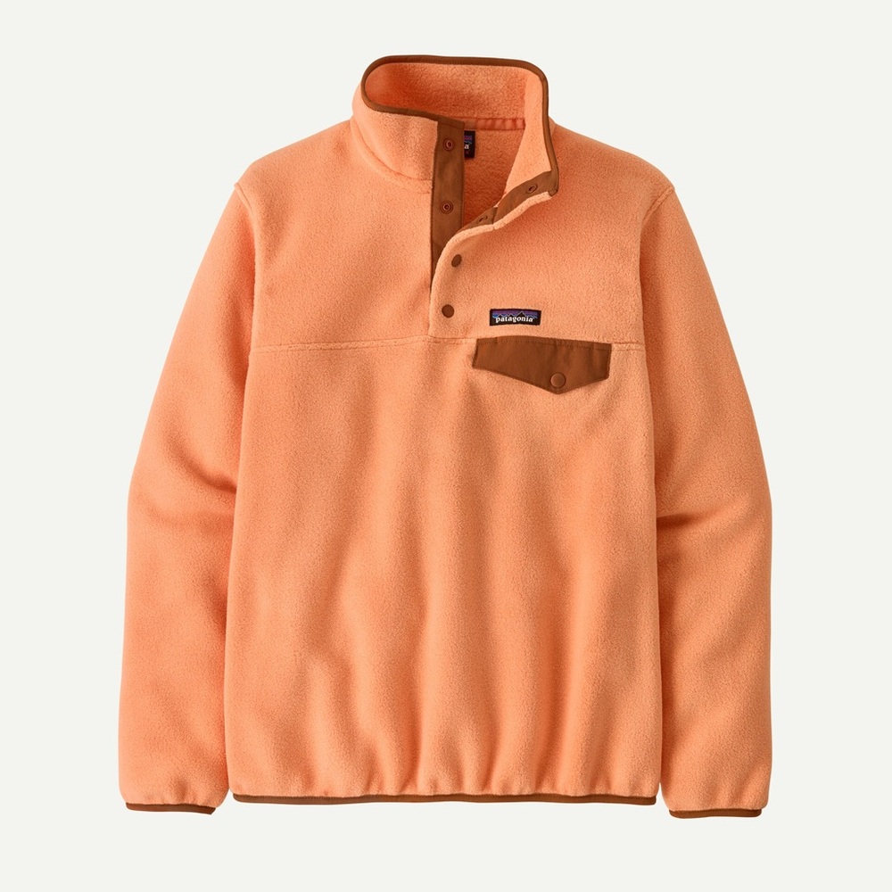 Patagonia Peach Fleece with Brown Trim